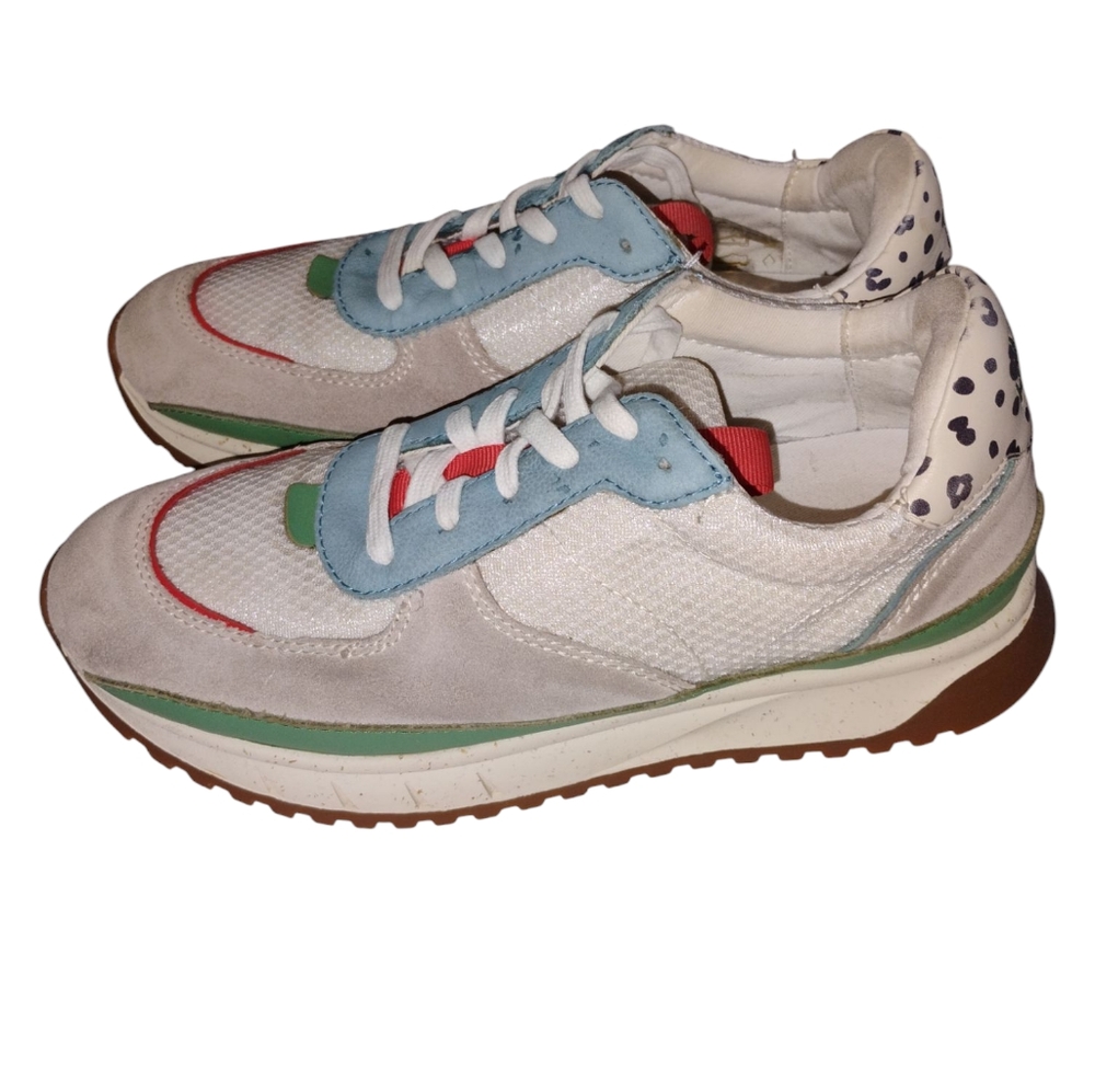 Madewell Kickoff Trainer Sneakers in Recycled Mesh and Leather Women's Size 7.5 - Picture 3 of 7